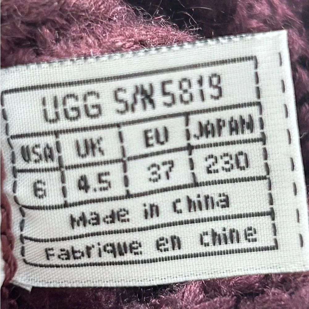 UGG Cardy Burgundy Knit Tall Winter Boots Women’s Size 6 Cozy Sweater Boots